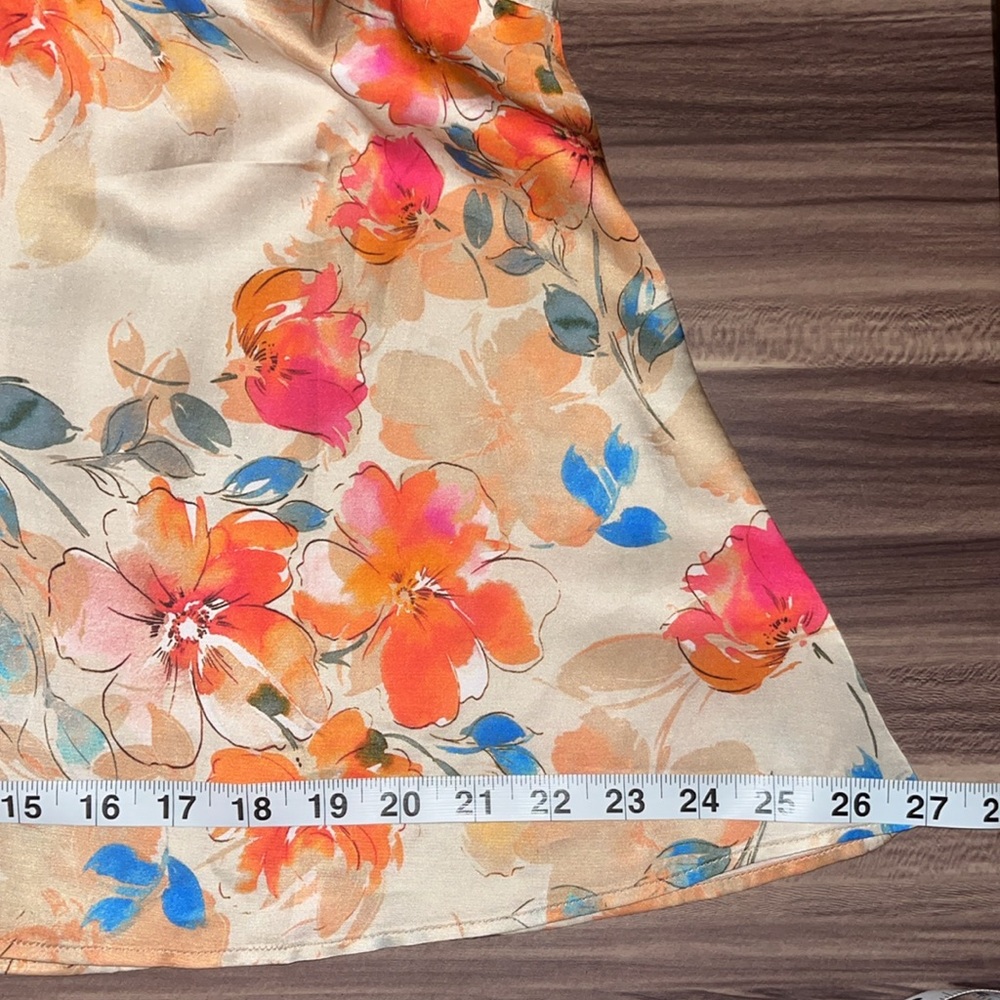 Frankly Apparel silky watercolor floral tank top. - Picture 4 of 15